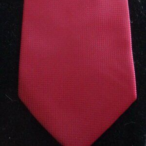 Di Stile Italia Moda Red Silk Tie (Red w/Textured Checks) W 4 L 60